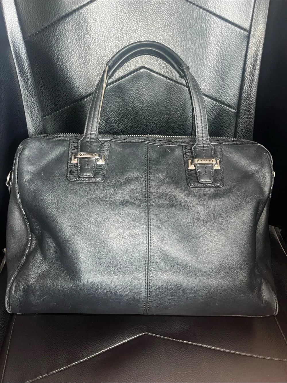 Coach leather inside